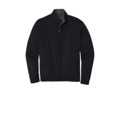 Port Authority® Interlock Full-Zip -Travel Storage Store K809 deepblack flat front 550x550.jpg