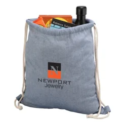 Huron Recycled Cotton Drawstring Tote -Travel Storage Store KT7701N A2 550x550.jpg