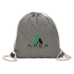 Huron Recycled Cotton Drawstring Tote -Travel Storage Store KT7701S A3 550x550.jpg