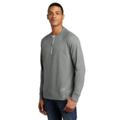 New Era ® Sueded Cotton Blend 1/4-Zip Pullover -Travel Storage Store NEA123 shadowgreyheather model 3q 550x550.jpg