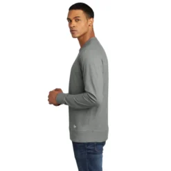 New Era ® Sueded Cotton Blend 1/4-Zip Pullover -Travel Storage Store NEA123 shadowgreyheather model side 550x550.jpg