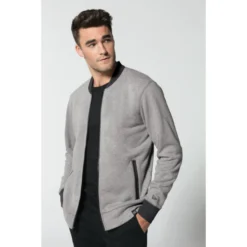 New Era® French Terry Baseball Full-Zip 17 New Era® French Terry Baseball Full-Zip -Travel Storage Store NEA503 ltgrphitetwstgrphite model GA19 550x550.jpg