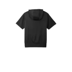 New Era ® Performance Terry Short Sleeve Hoodie -Travel Storage Store NEA533 black flat back 550x550.jpg