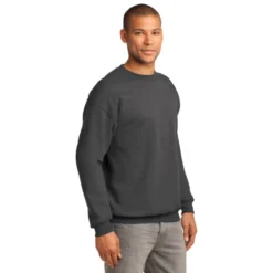 Port & Company® Essential Fleece Crewneck Sweatshirt -Travel Storage Store PC90 charcoal model 3q 072014 550x550.jpg