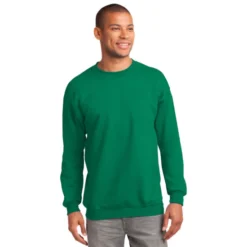 Port & Company® Essential Fleece Crewneck Sweatshirt -Travel Storage Store PC90 kelly model front 072014 550x550.jpg