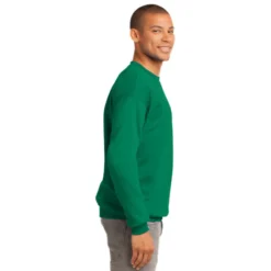 Port & Company® Essential Fleece Crewneck Sweatshirt -Travel Storage Store PC90 kelly model side 072014 550x550.jpg
