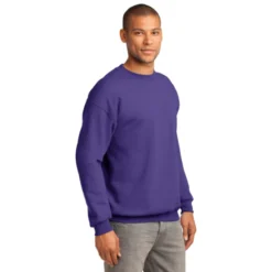 Port & Company® Essential Fleece Crewneck Sweatshirt -Travel Storage Store PC90 purple model 3q 072014 550x550.jpg