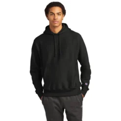 Champion ® Reverse Weave ® Hooded Sweatshirt -Travel Storage Store S101 black model front 550x550.jpg