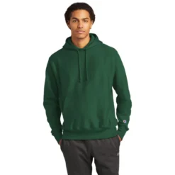 Champion ® Reverse Weave ® Hooded Sweatshirt -Travel Storage Store S101 darkgreen model front 550x550.jpg