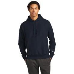 Champion ® Reverse Weave ® Hooded Sweatshirt -Travel Storage Store S101 navy model front 550x550.jpg
