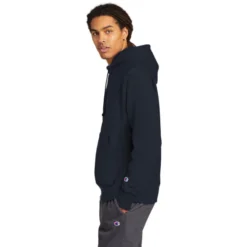 Champion ® Reverse Weave ® Hooded Sweatshirt -Travel Storage Store S101 navy model side 550x550.jpg