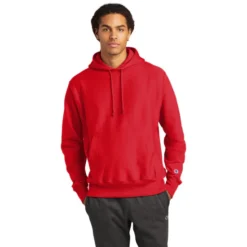 Champion ® Reverse Weave ® Hooded Sweatshirt -Travel Storage Store S101 red model front 550x550.jpg