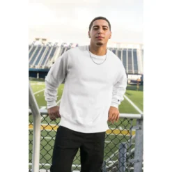 Champion ® Reverse Weave ® Crewneck Sweatshirt -Travel Storage Store S149 White Model Champion Catalog Pg39 SP20 550x550.jpg