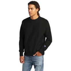 Champion ® Reverse Weave ® Crewneck Sweatshirt -Travel Storage Store S149 black model 3q 550x550.jpg