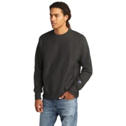 Champion ® Reverse Weave ® Crewneck Sweatshirt -Travel Storage Store S149 charcoalheather model 3q 550x550.jpg