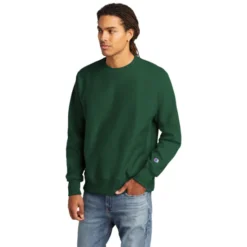 Champion ® Reverse Weave ® Crewneck Sweatshirt -Travel Storage Store S149 darkgreen model 3q 550x550.jpg