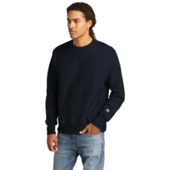 Champion ® Reverse Weave ® Crewneck Sweatshirt -Travel Storage Store S149 navy model 3q 550x550.jpg