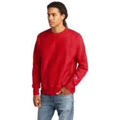 Champion ® Reverse Weave ® Crewneck Sweatshirt -Travel Storage Store S149 red model 3q 550x550.jpg