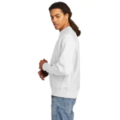 Champion ® Reverse Weave ® Crewneck Sweatshirt -Travel Storage Store S149 white model side 550x550.jpg