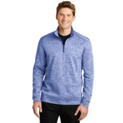 Sport-Tek® PosiCharge® Electric Heather Fleece 1/4-Zip Pullover -Travel Storage Store ST226 trueroyalelectric model front 052016 550x550.jpg