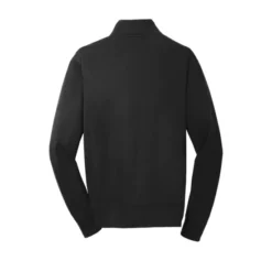 Sport-Tek® Sport-Wick® Fleece Full-Zip Jacket -Travel Storage Store ST241 Black flat back 550x550.jpg