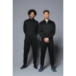 Sport-Tek® Sport-Wick® Fleece Full-Zip Jacket -Travel Storage Store ST241 ST233 blackdarksmokegrey models GA20 550x550.jpg