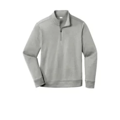 Sport-Tek ® PosiCharge ® Sport-Wick ® Heather Fleece 1/4-Zip Pullover -Travel Storage Store ST263 darksilverhealther flat front 550x550.jpg