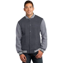 Sport-Tek® Fleece Letterman Jacket -Travel Storage Store ST270 graphitehthrvntghthr model front 112013 550x550.jpg