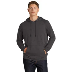 Sport-Tek® Lightweight French Terry Pullover Hoodie -Travel Storage Store ST272 heatherblack model front 550x550.jpg