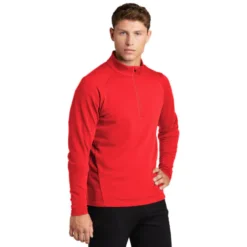 Sport-Tek® Lightweight French Terry 1/4-Zip Pullover -Travel Storage Store ST273 truered model 3q 550x550.jpg