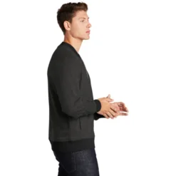 Sport-Tek® Lightweight French Terry Bomber -Travel Storage Store ST274 heatherblack model side 550x550.jpg