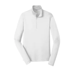 Sport-Tek® PosiCharge® Competitor™ 1/4-Zip Pullover -Travel Storage Store ST357 white flat front 550x550.jpg