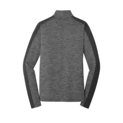Sport-Tek® PosiCharge® Electric Heather Colorblock 1/4-Zip Pullover -Travel Storage Store ST397 greyBlackelectricBlack flat back 550x550.jpg