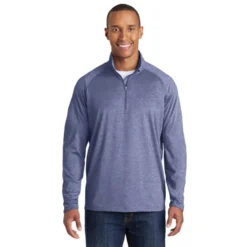 Sport-Tek® Sport-Wick® Stretch 1/2-Zip Pullover 32 Sport-Tek® Sport-Wick® Stretch 1/2-Zip Pullover -Travel Storage Store ST850 truenavyhthr model front 042015 550x550.jpg