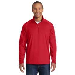Sport-Tek® Sport-Wick® Stretch 1/2-Zip Pullover 31 Sport-Tek® Sport-Wick® Stretch 1/2-Zip Pullover -Travel Storage Store ST850 truered model front 042015 550x550.jpg
