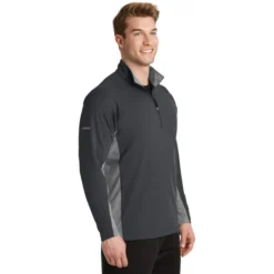 Sport-Tek® Sport-Wick® Stretch Contrast 1/2-Zip Pullover -Travel Storage Store ST854 charcoalgreycghthr model 3q 072017 550x550.jpg