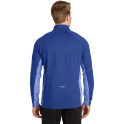 Sport-Tek® Sport-Wick® Stretch Contrast 1/2-Zip Pullover -Travel Storage Store ST854 trueroyalroyalhthr model back 072017 550x550.jpg
