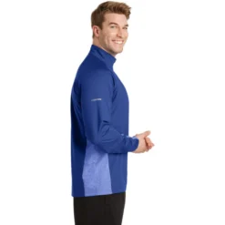 Sport-Tek® Sport-Wick® Stretch Contrast 1/2-Zip Pullover -Travel Storage Store ST854 trueroyalroyalhthr model side 072017 550x550.jpg