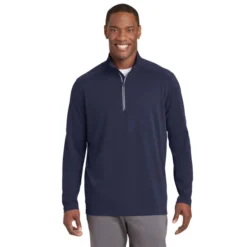 Sport-Tek® Sport-Wick® Textured 1/4-Zip Pullover 16 Sport-Tek® Sport-Wick® Textured 1/4-Zip Pullover -Travel Storage Store ST860 truenavy model front 042015 550x550.jpg