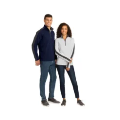 Sport-Tek® Sport-Wick® Textured Colorblock 1/4-Zip Pullover -Travel Storage Store ST861 LST861 trnvyirn whtirn model ga19 550x550.jpg