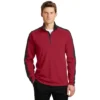 Sport-Tek® Sport-Wick® Textured Colorblock 1/4-Zip Pullover
