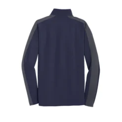 Sport-Tek® Sport-Wick® Textured Colorblock 1/4-Zip Pullover -Travel Storage Store ST861 truenavyirongrey flat back 550x550.jpg