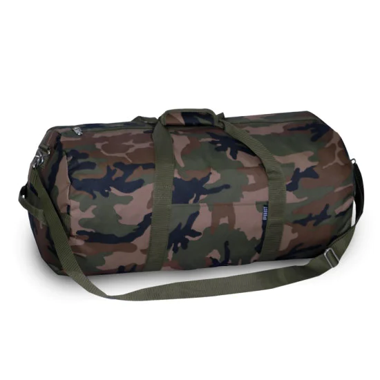 16-Inch Woodland Camo Round Duffel Bag 1 16-Inch Woodland Camo Round Duffel Bag