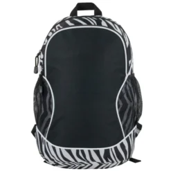 Zebra Pattern Polyester Backpack