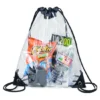 Clear Vinyl Drawstring Tote Bag